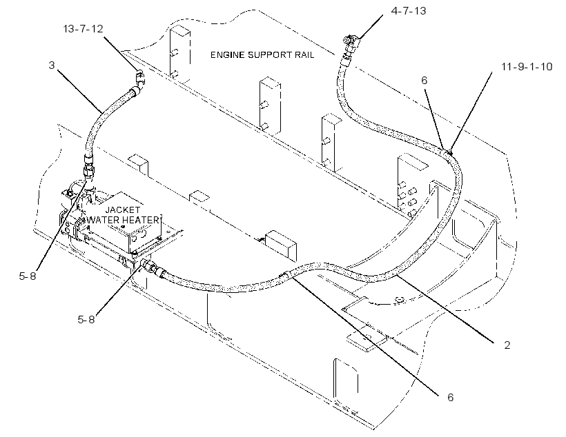 LINES GP-JACKET WATER HEATER 3453713 CAT