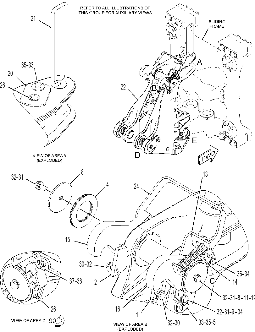 FRAME GP-SWING 3658329 CAT