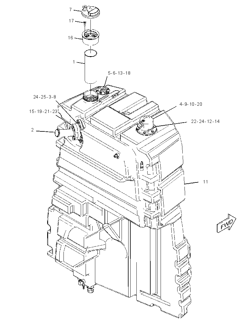 TANK AR-FUEL 3845375 CAT