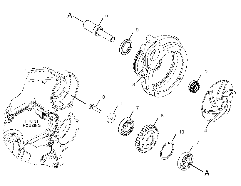 PUMP AS-WATER 3764216 CAT