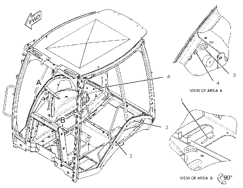 ROPS AS 3533013 CAT