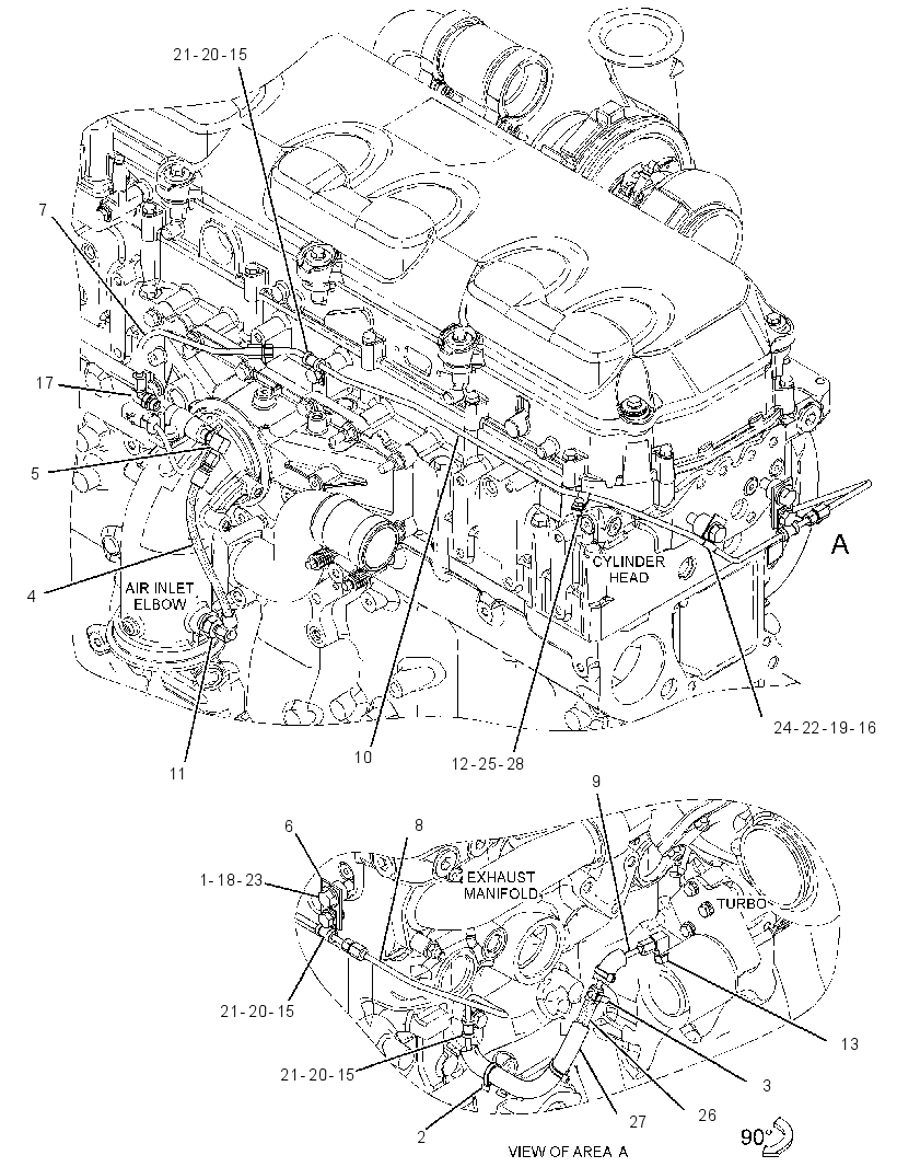LINES GP-TURBOCHARGER 3488776 CAT