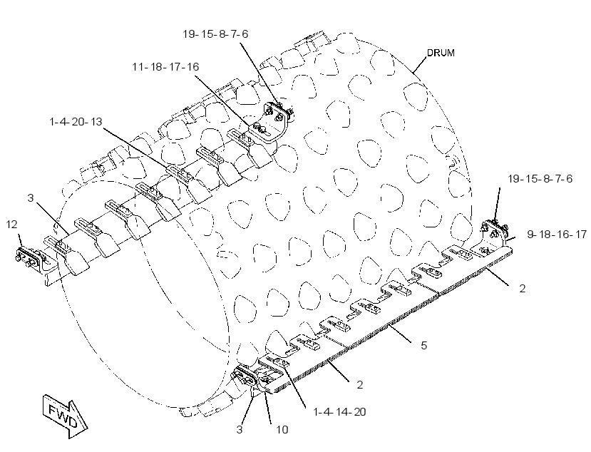 SCRAPER GP-DRUM 3929650 CAT