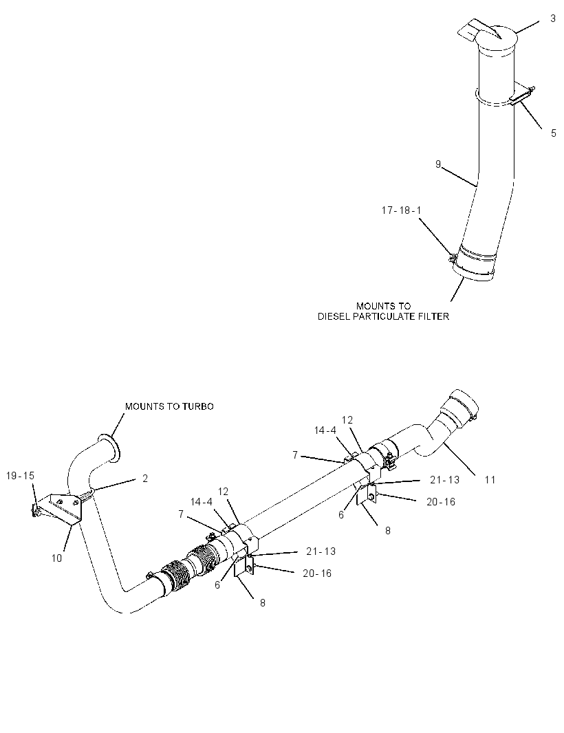 EXHAUST GP-FLEXIBLE 3579087 CAT