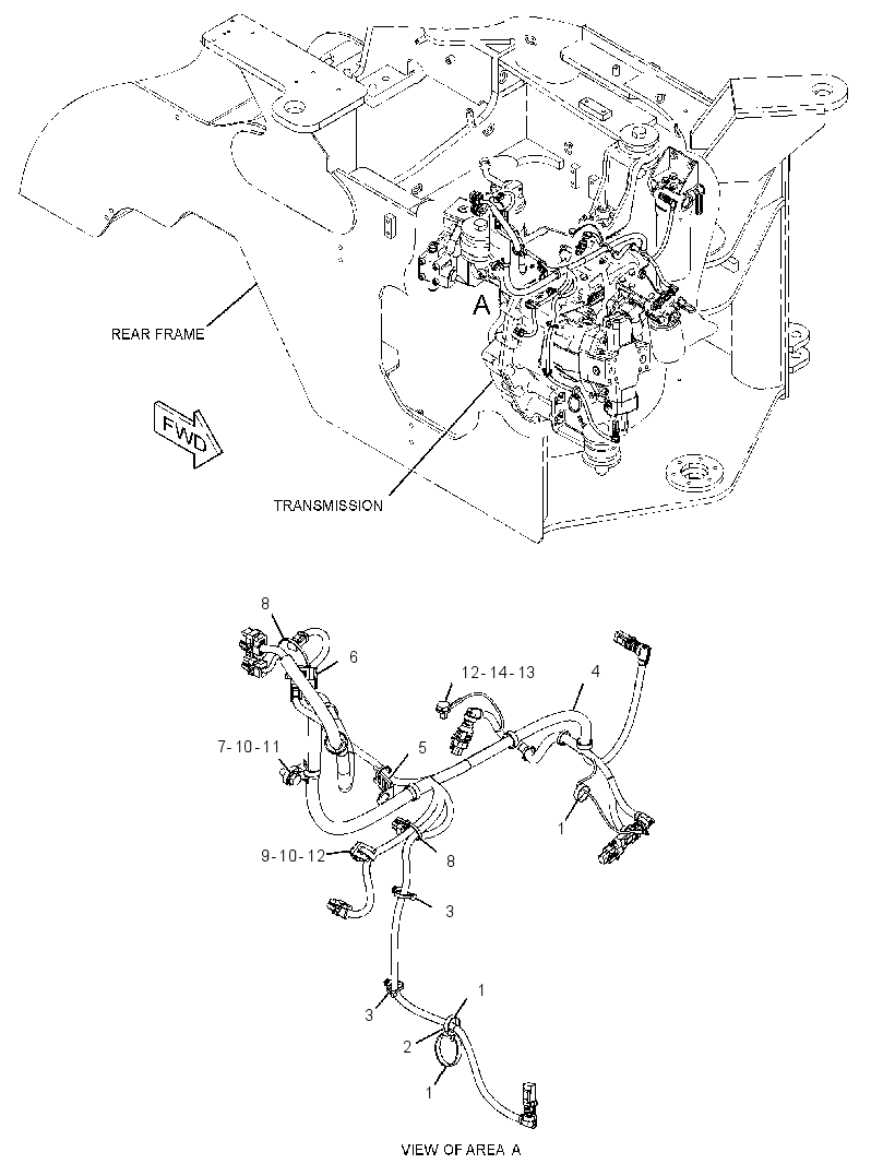 WIRING GP-TRANSMISSION CONTROL 3331385 CAT