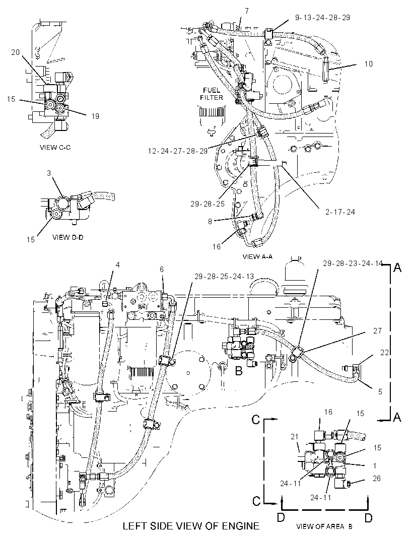 Трубопроводы топливные 3519995 CAT