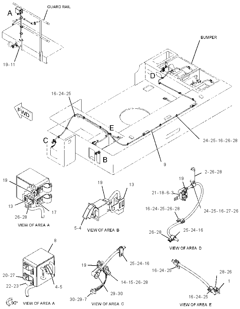 WIRING GP-LADDER 3638227 CAT