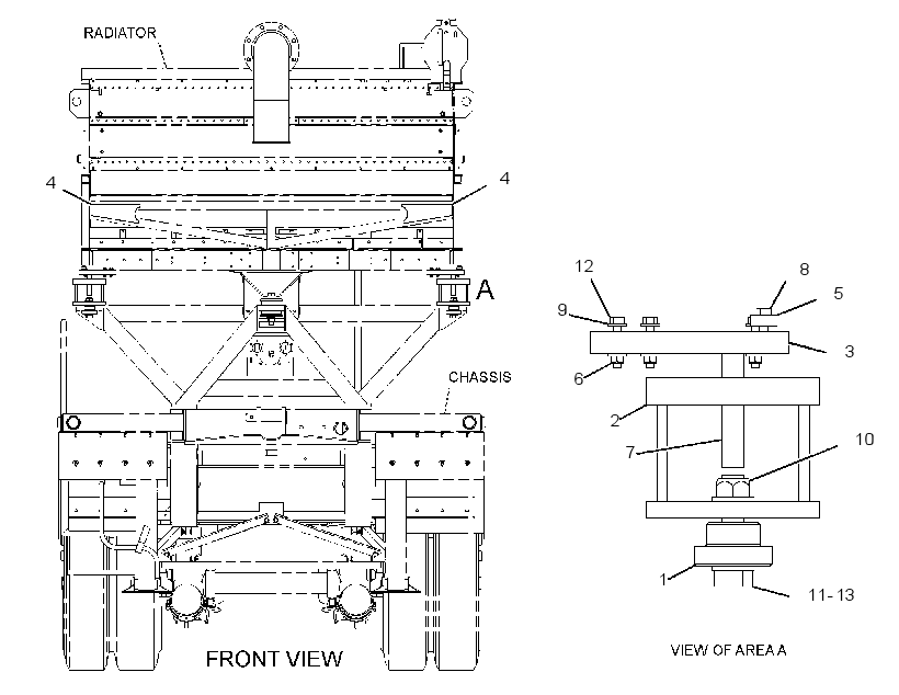 KIT-RADIATOR SUPPORT 3685630 CAT