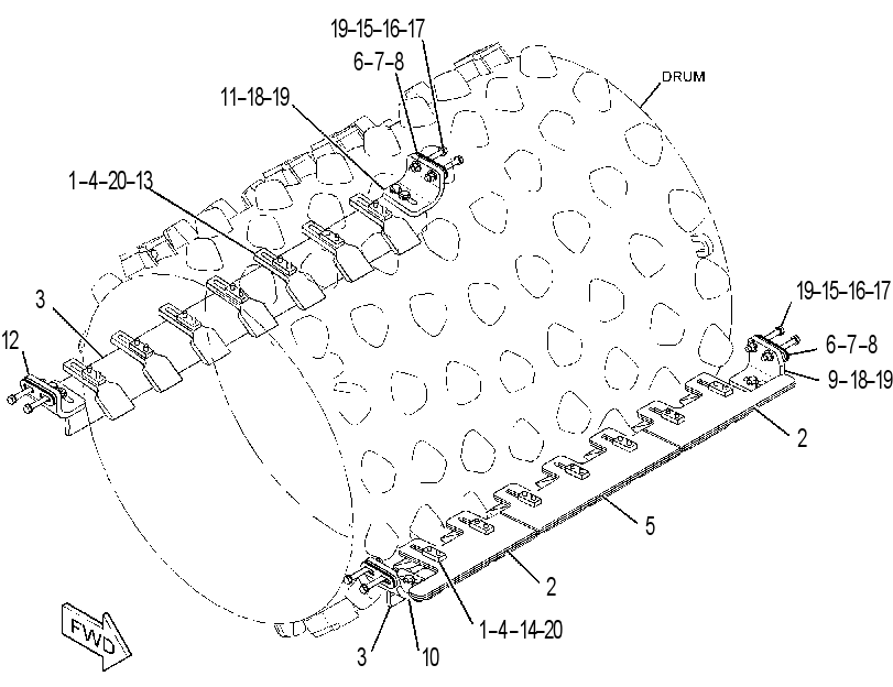 SCRAPER GP-DRUM 3929652 CAT