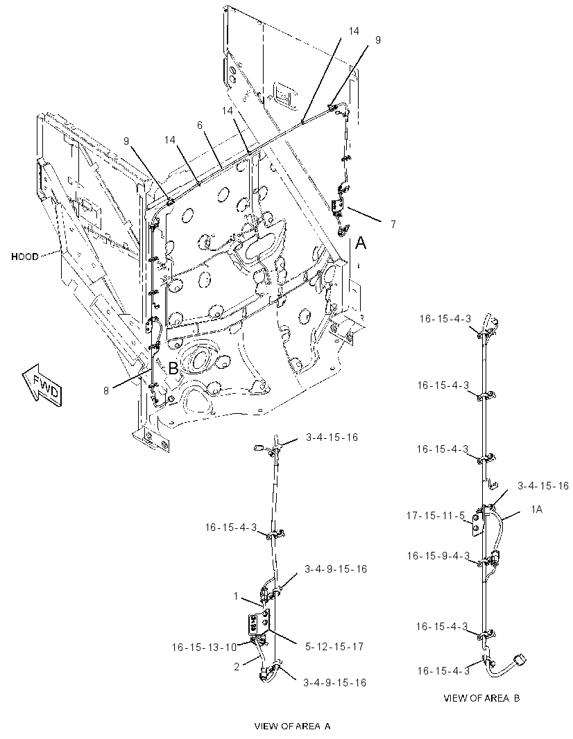 WIRING GP-HOOD 3534052 CAT