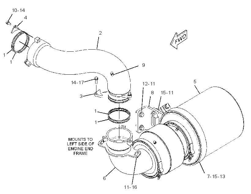 MUFFLER & MOUNTING GP 2445731 CAT