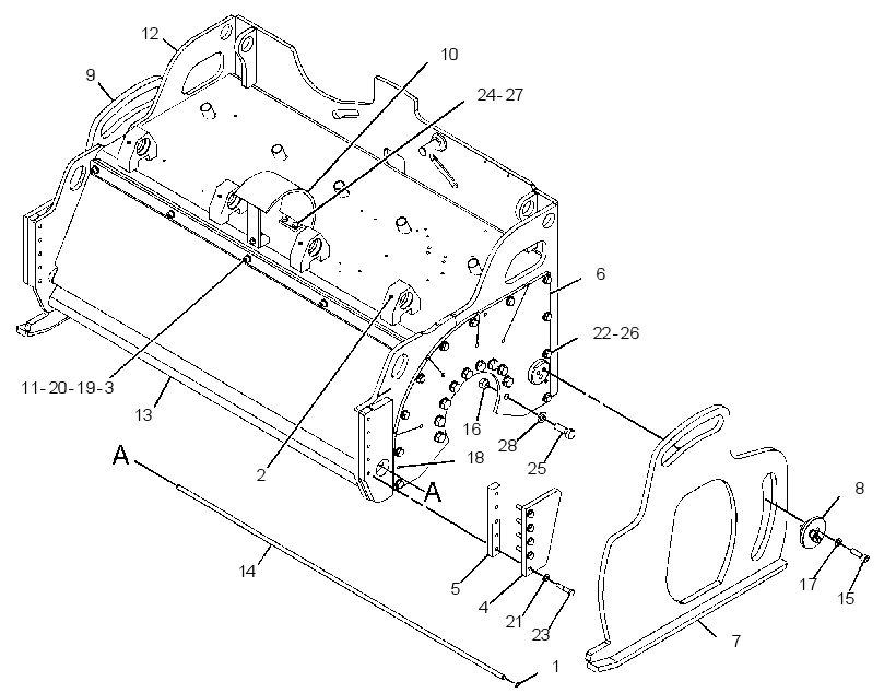 FRAME GP-COLD PLANER 3818373 CAT