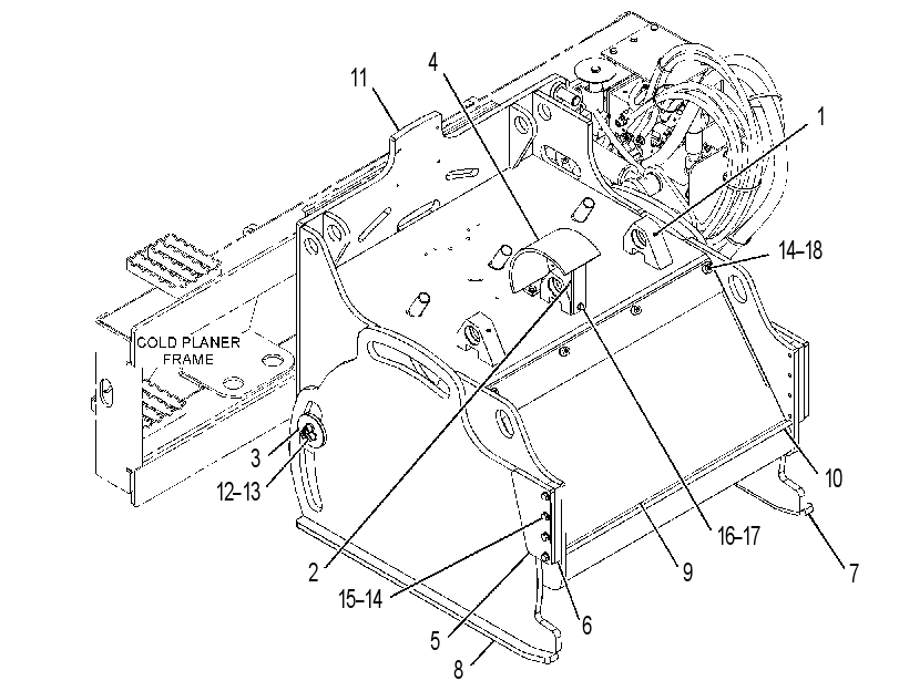 FRAME GP-COLD PLANER 3818353 CAT
