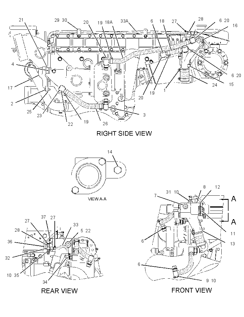 Трубопроводы водяные 7C6384 CAT
