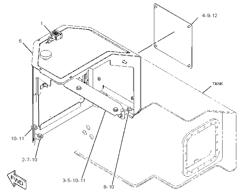 ENCLOSURE GP-HYDRAULIC TANK 3838756 CAT