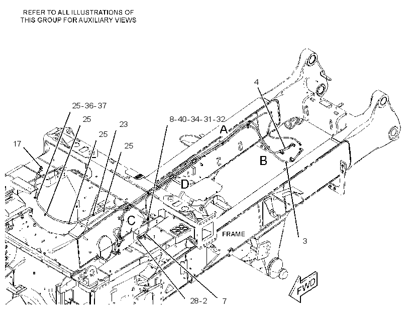 LINES GP-REAR AXLE LUBRICATION 3443012 CAT