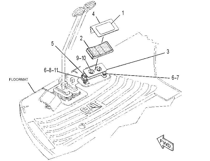 CONTROL GP-PEDAL 3882819 CAT