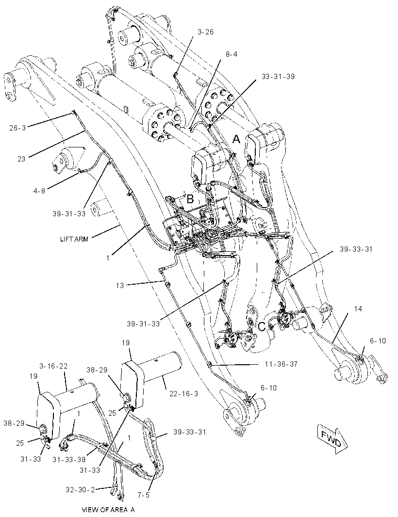 LINES GP-FRONT LUBRICATION 3576359 CAT