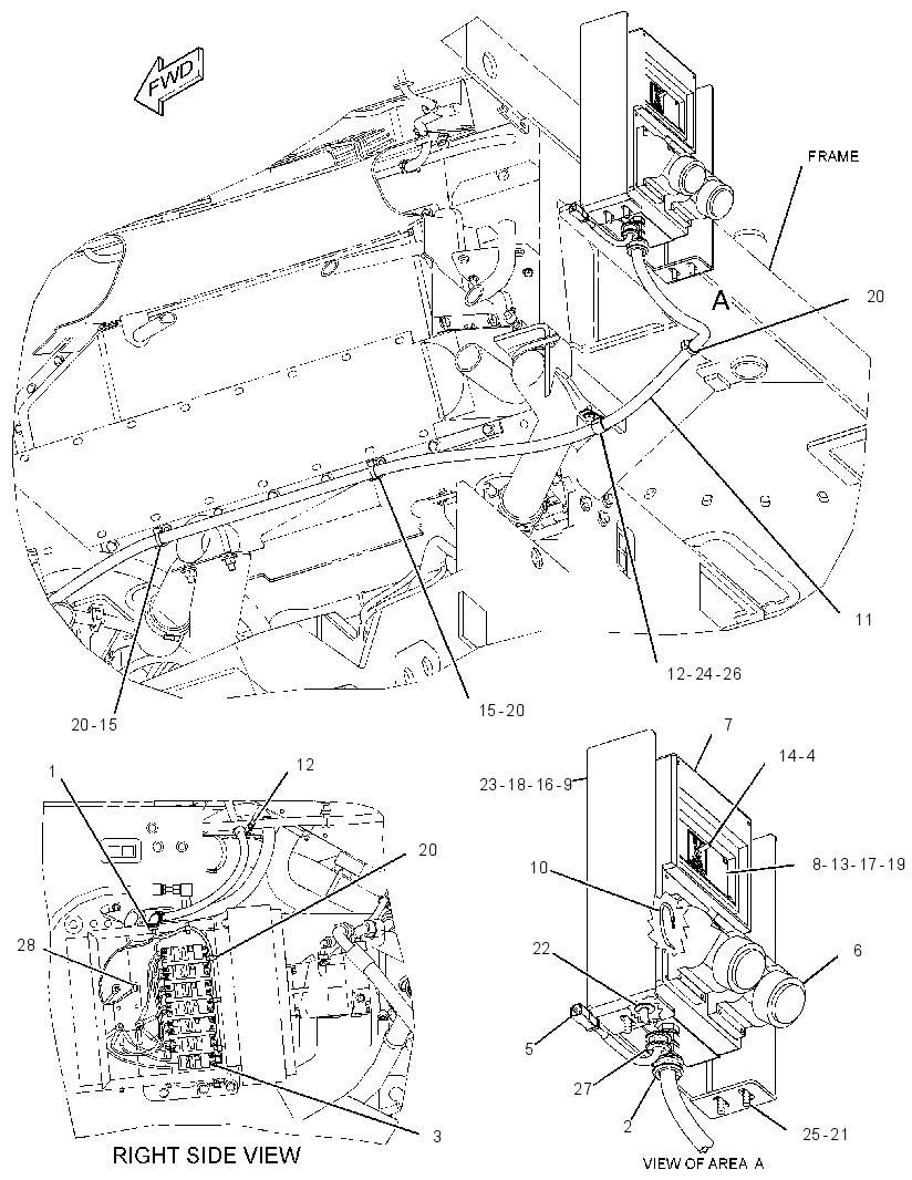 Проводка панели 3121754 CAT