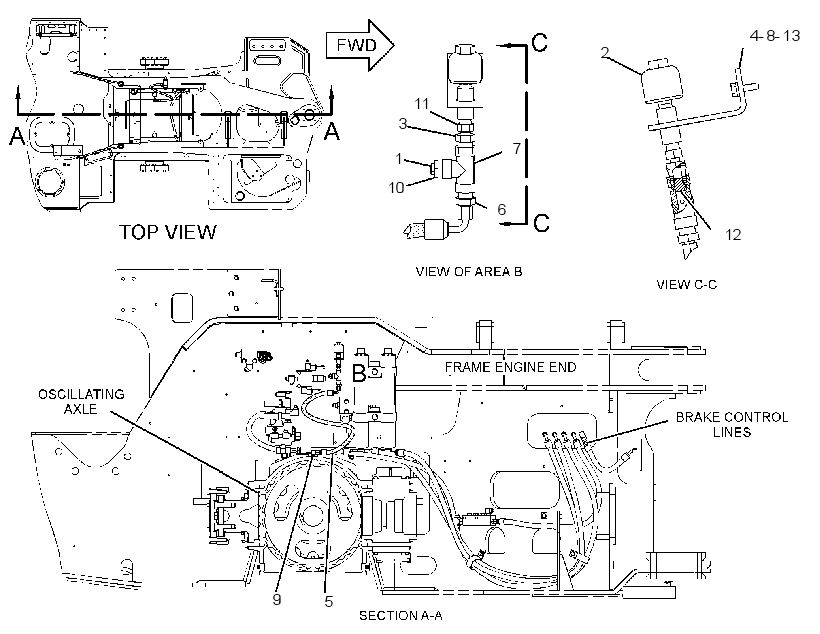 LINES GP-AXLE VENT 1584562 CAT