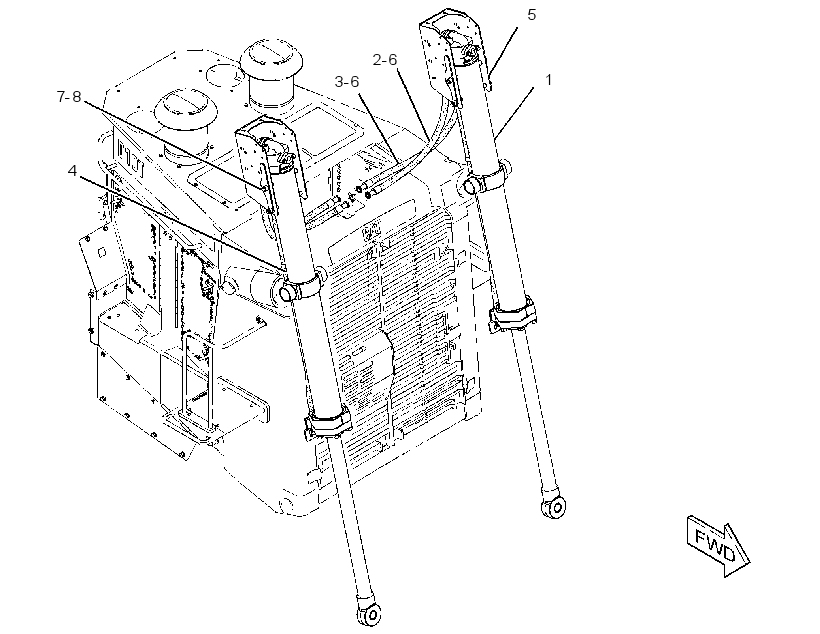 CYLINDER & LINES GP-LIFT 3716907 CAT