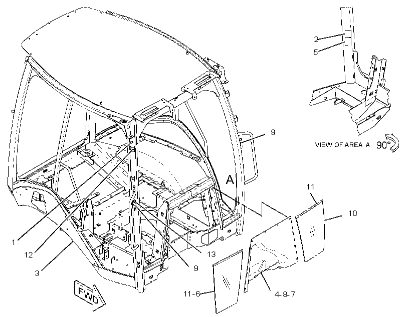 CANOPY GP-OPEN ROPS 3416714 CAT