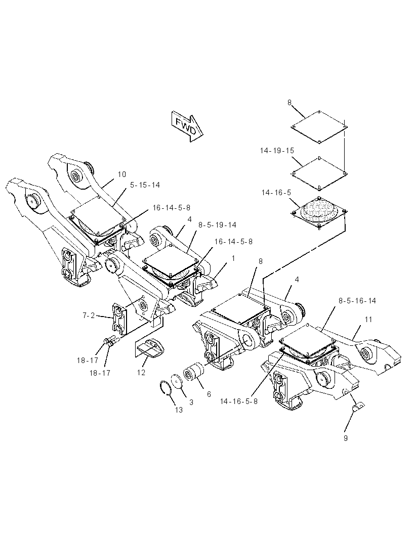 SUSPENSION GP-BOGIE 3716960 CAT