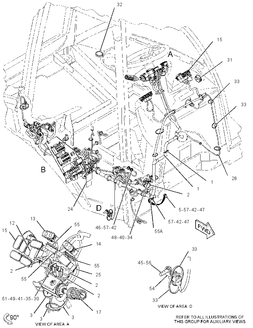 Проводка площадки 3403213 CAT