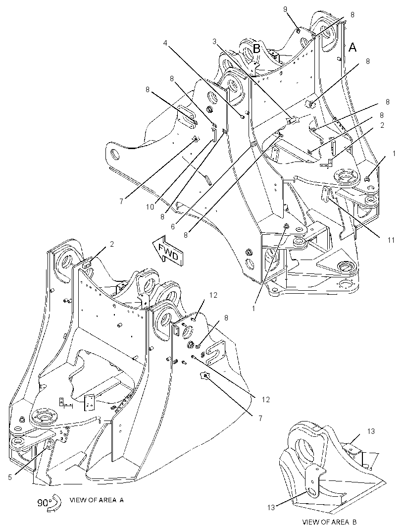 FRAME AS-LOADER 3467840 CAT