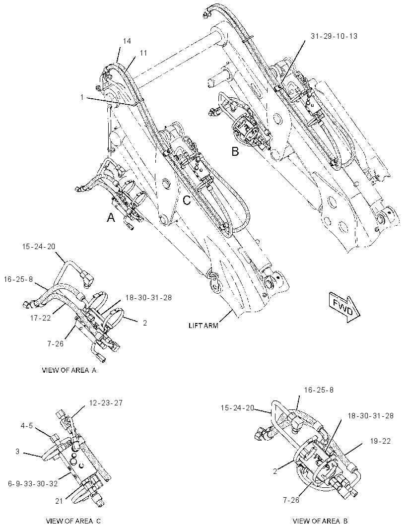 LINES GP-LIFT & TILT CYLINDER 3793673 CAT