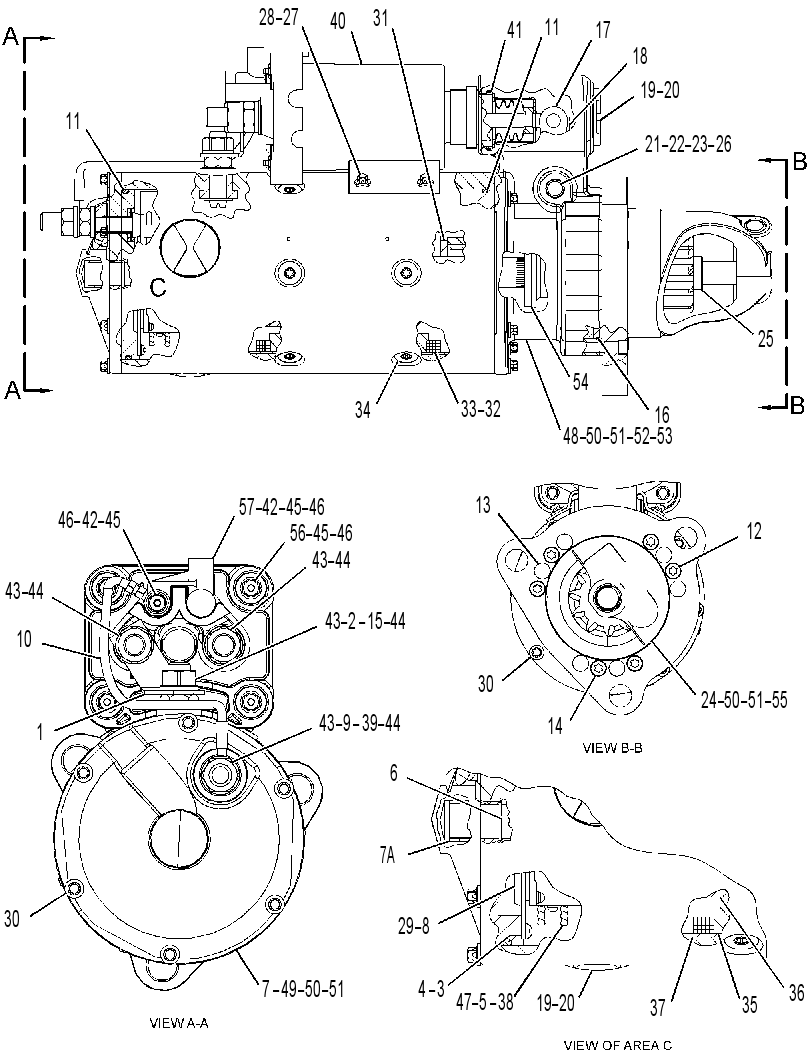 Стартер электрический 3639838 CAT