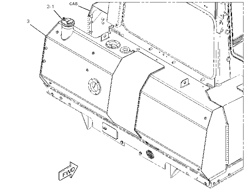 Бак топливный 3861424 CAT