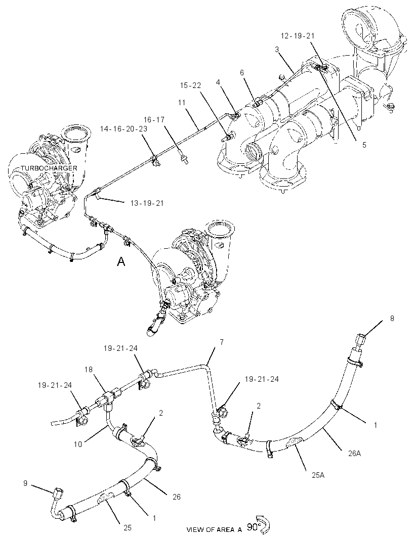 LINES GP-TURBOCHARGER 3719662 CAT