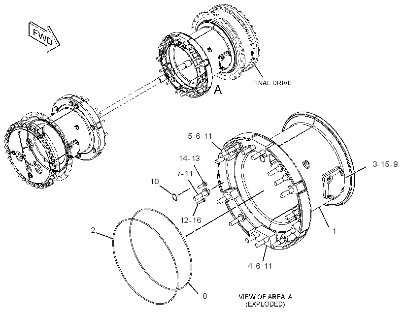 MOUNTING GP-FINAL DRIVE 3843451 CAT