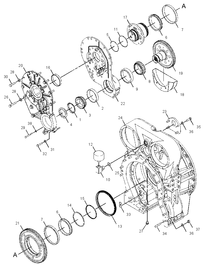 HOUSING GP-TORQUE CONVERTER 2992464 CAT
