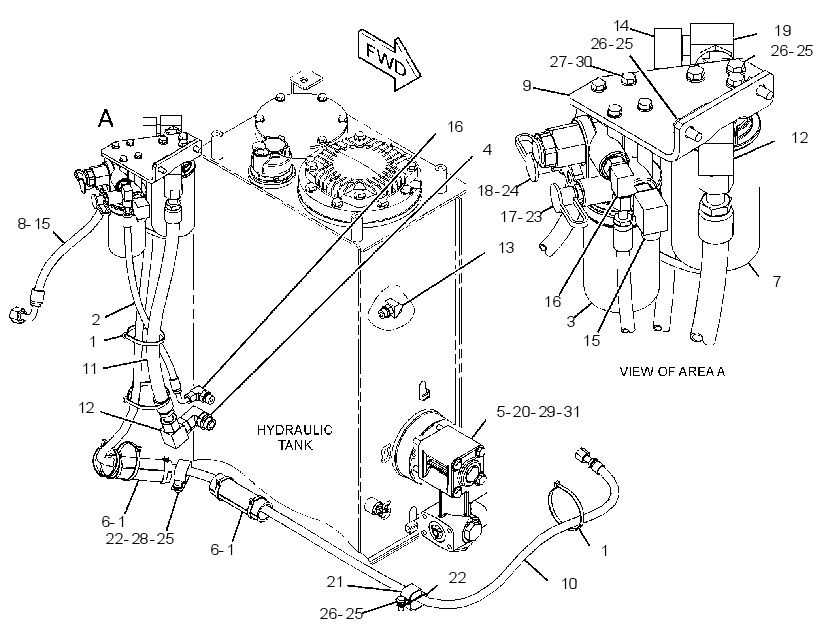 FILTER & LINES GP-HYDRAULIC 3880229 CAT