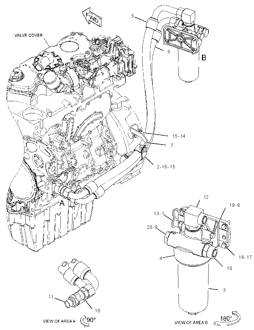 FILTER & MTG GP-ENGINE OIL 3514118 CAT