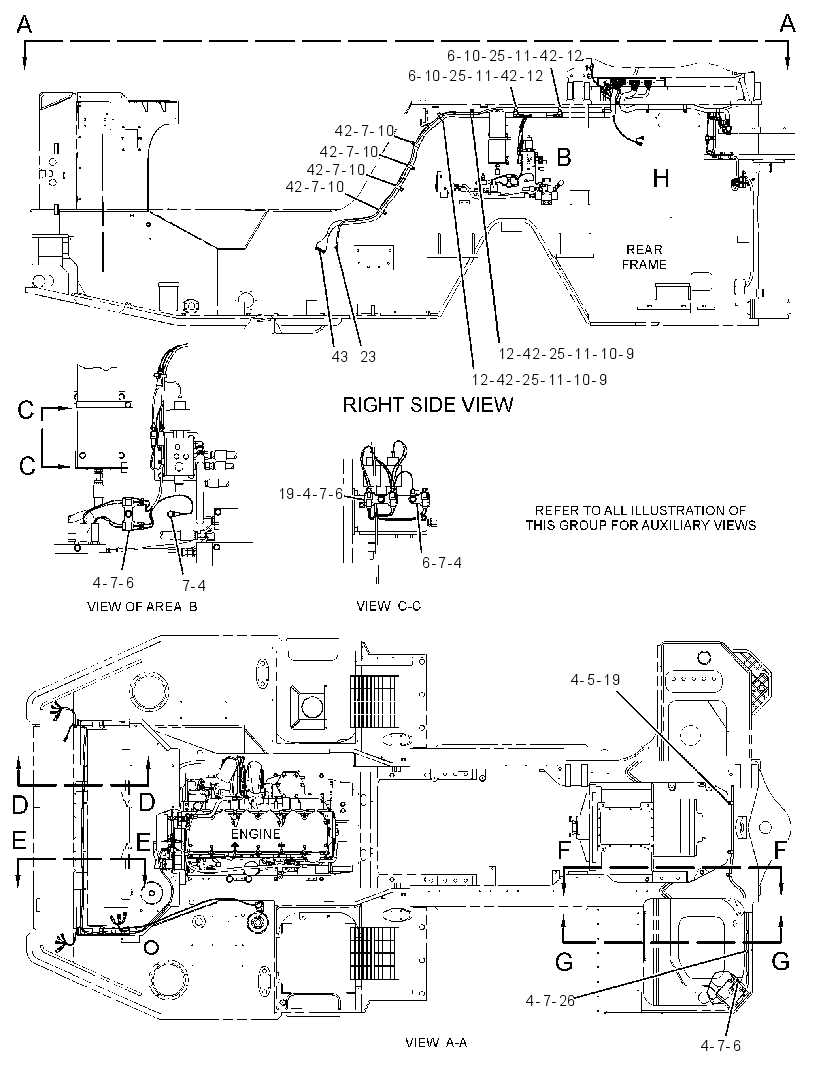 Проводка задняя 3386534 CAT