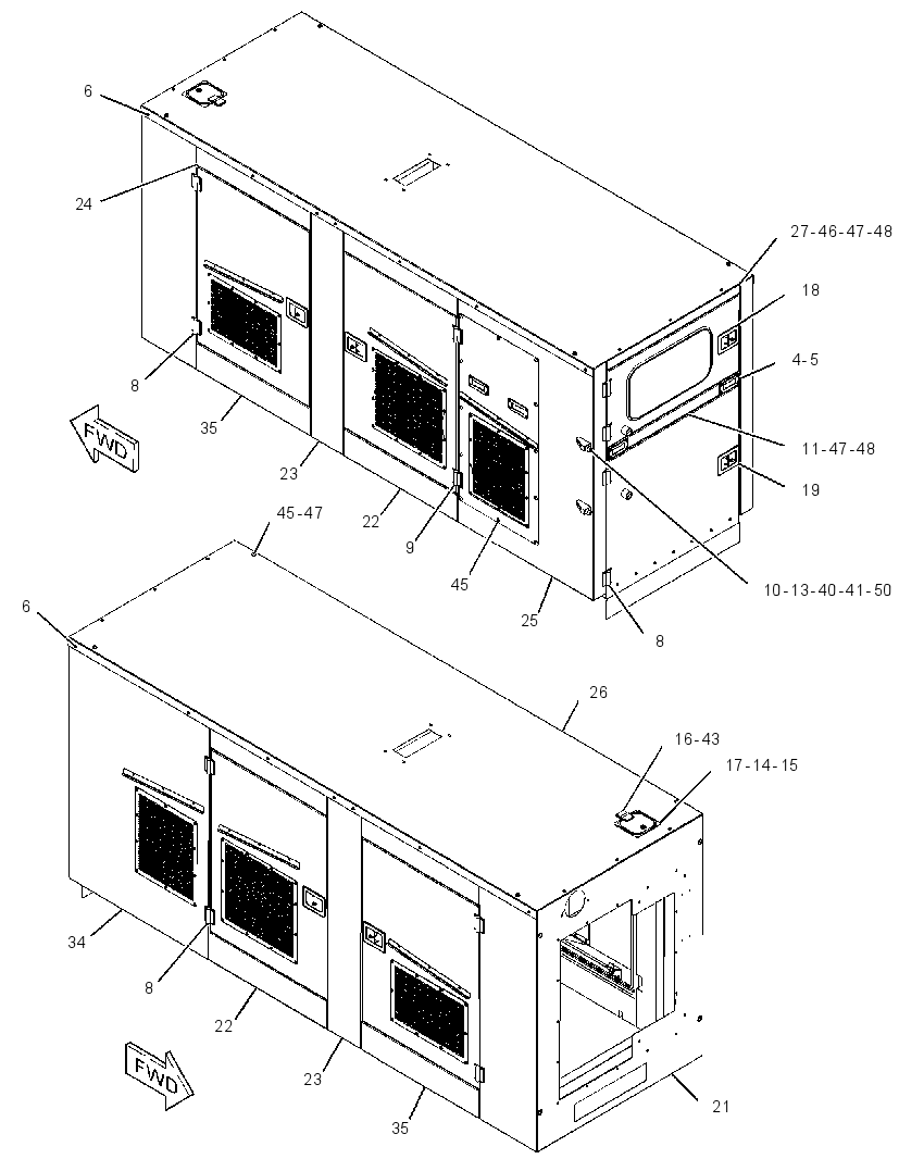 ENCLOSURE GP-GENSET 3304752 CAT