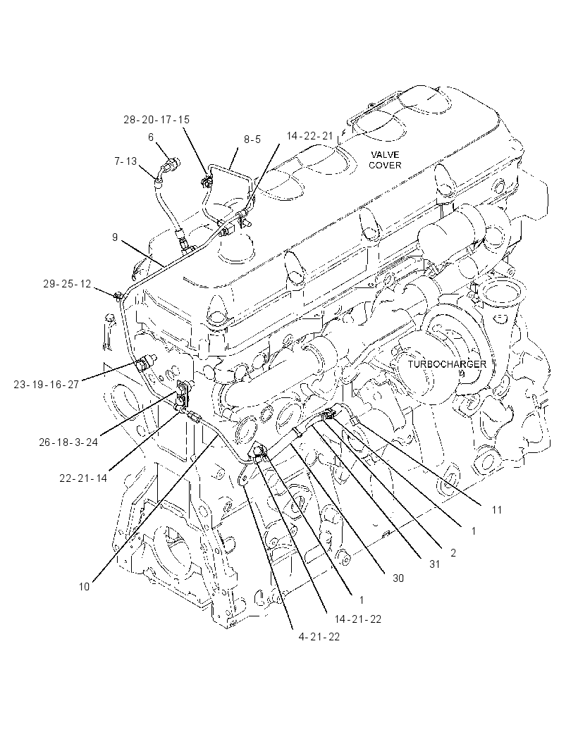 LINES GP-TURBOCHARGER 3517136 CAT