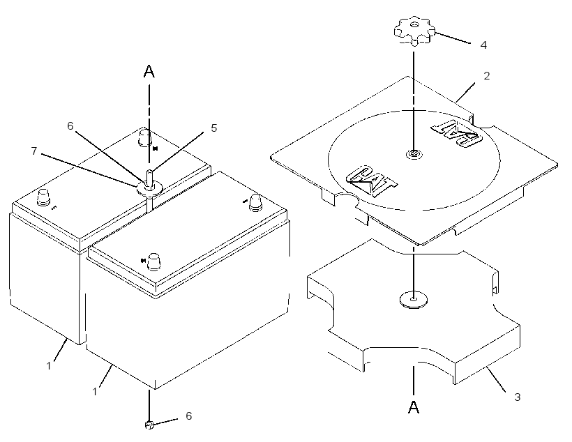 BATTERY & MOUNTING GP 3606216 CAT