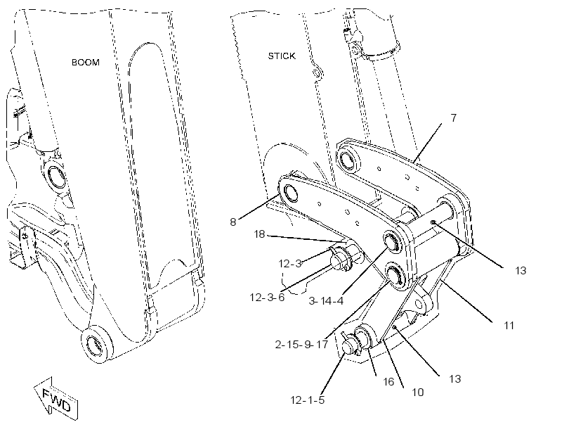 LINKAGE GP-BACKHOE BUCKET 2136692 CAT