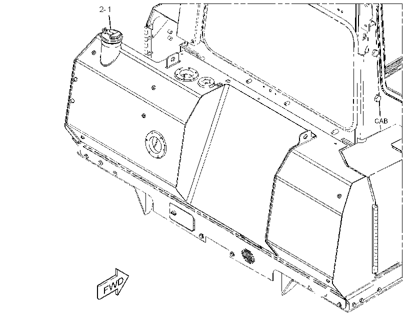 Бак топливный 3861423 CAT