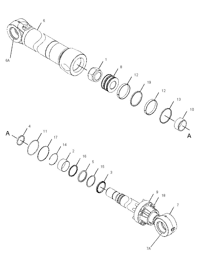 Цилиндр стрелы 3588439 CAT
