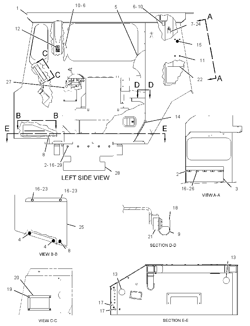Кабина закрытая с ROPS 3320672 CAT