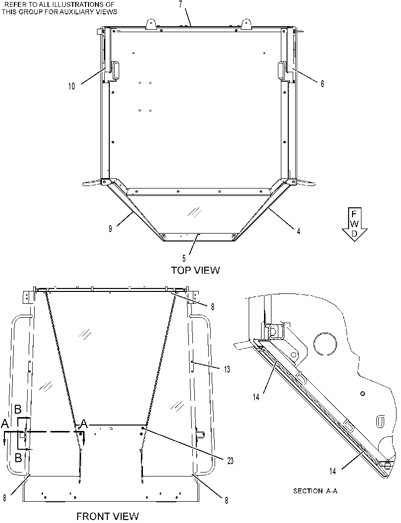 Кабина закрытая с ROPS 3546259 CAT