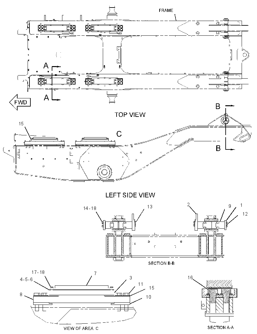 MOUNTING GP-TRUCK BODY 3935403 CAT