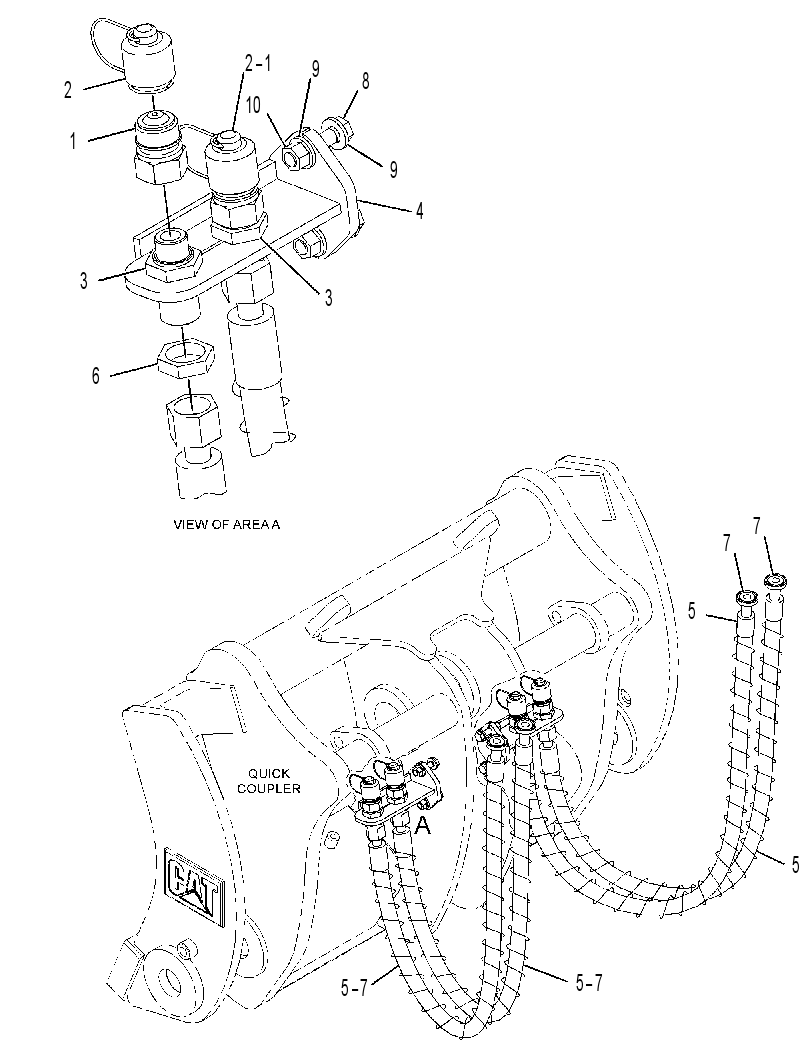 Трубопроводы сцепного устройства 3903838 CAT