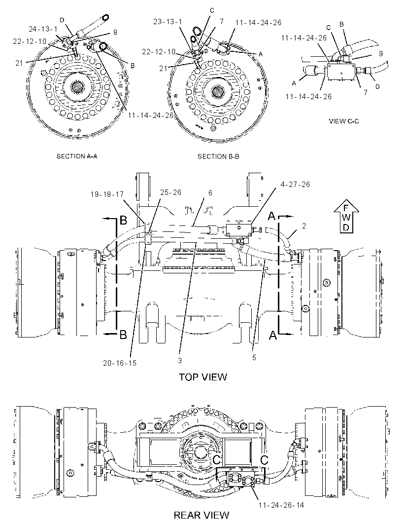 LINES GP-BRAKE COOLING 4182415 CAT