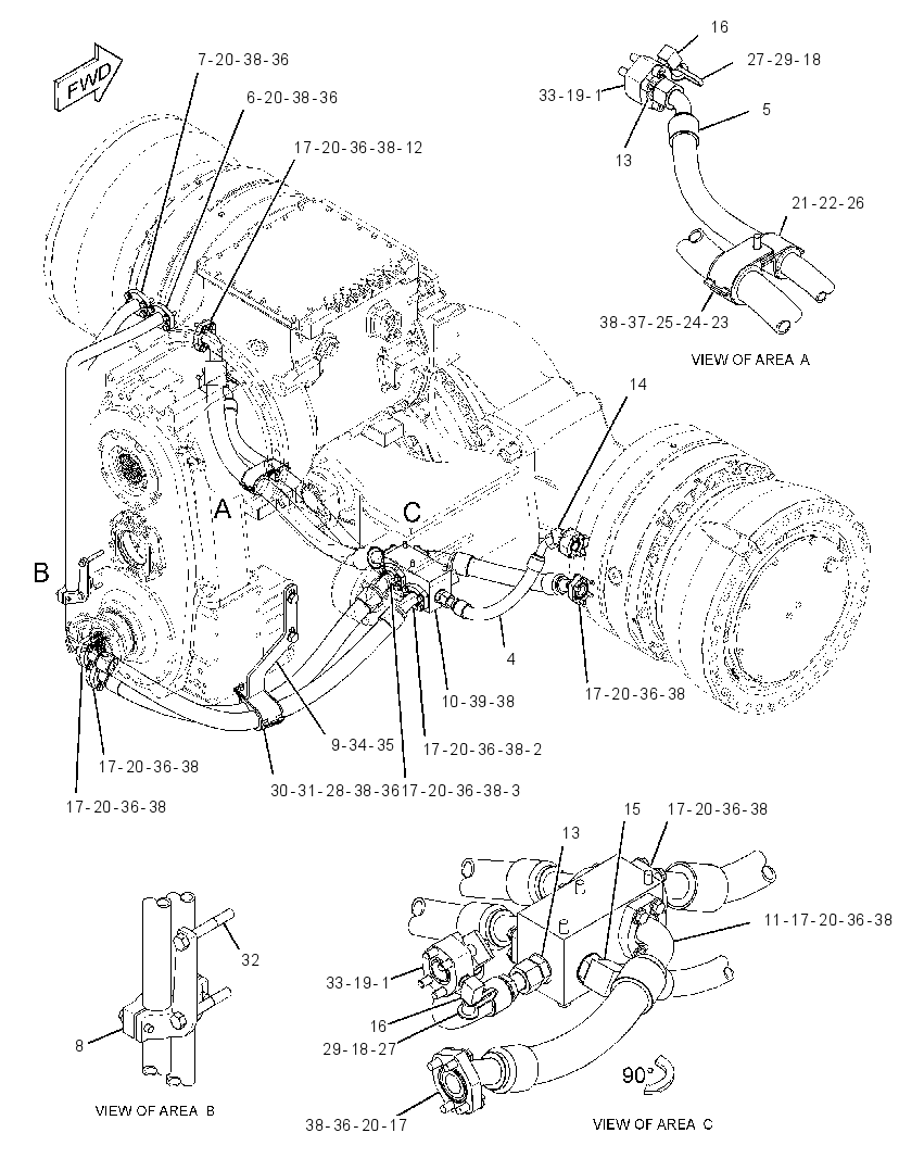 LINES GP-BRAKE OIL COOLER 3985232 CAT
